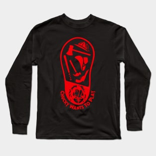 Chucky Wants To Play Shoeprint Red Long Sleeve T-Shirt